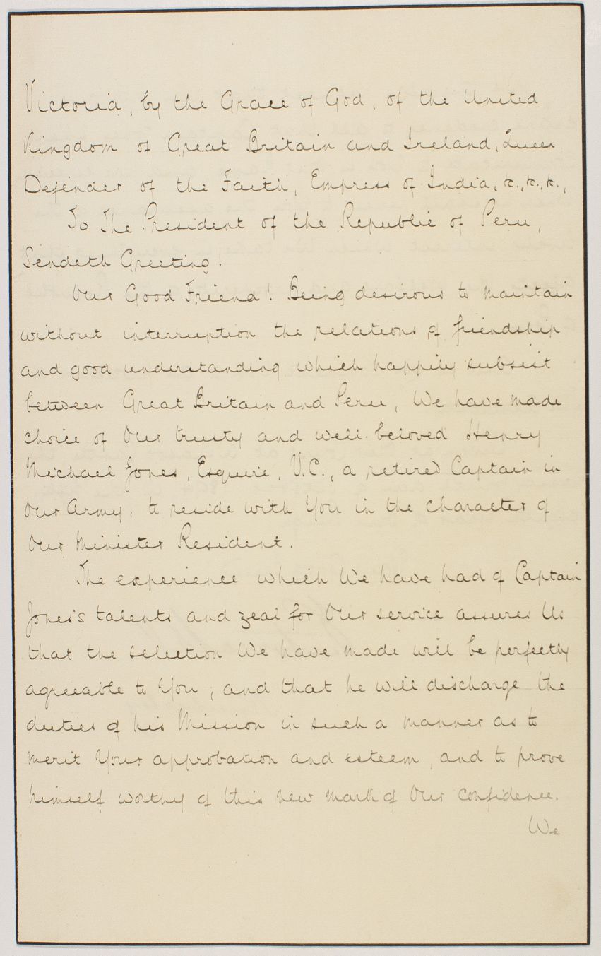 (1819-1901, Queen of Great Britain) — Sophie Dupré Autographs
