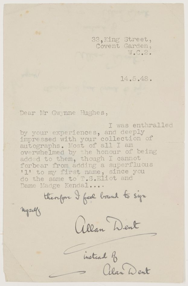 (Alan, 1905-1978, Drama Critic) — Sophie Dupré Autographs