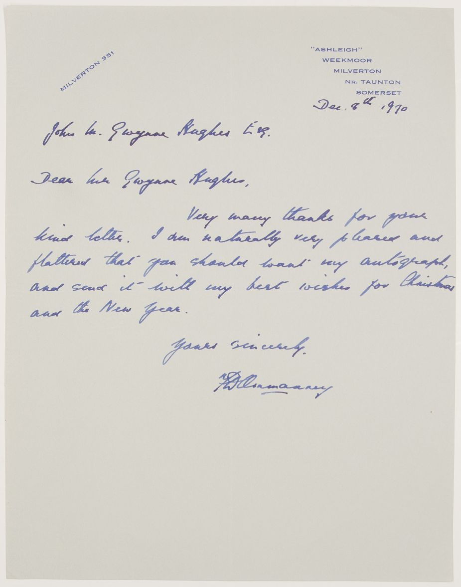 (Francis Downes, 1903-1980, Marine Biologist and Writer) — Sophie Dupré Autographs