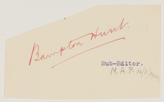 (Bampton, Journalist and Drama Critic) — Sophie Dupré Autographs