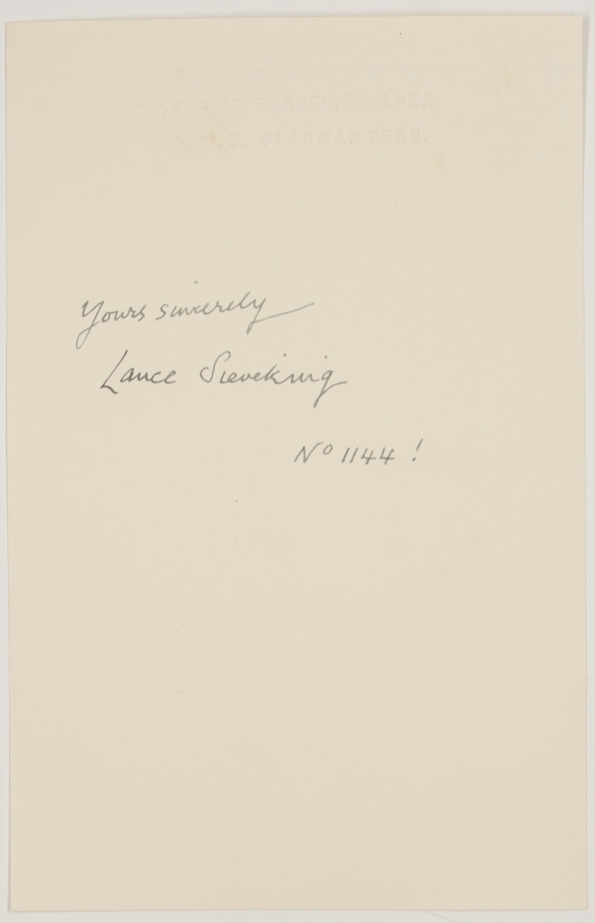 (Lancelot de Giberne, 1896-1972, Artist, Writer and BBC Producer) — Sophie Dupré Autographs