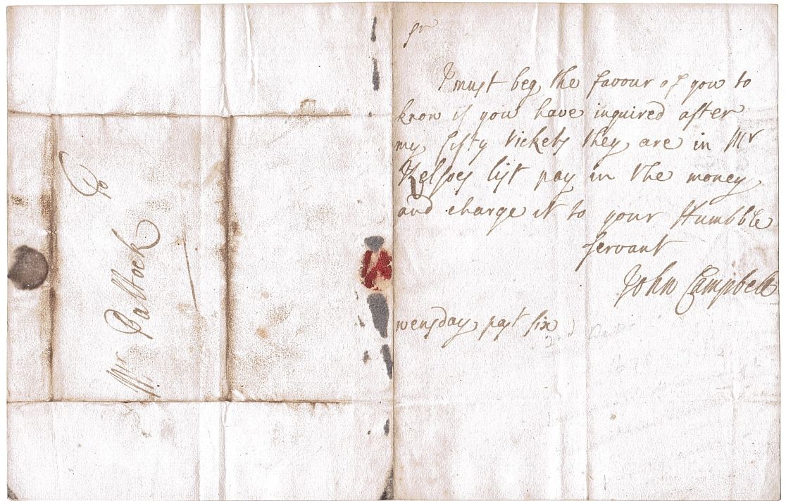 (John Campbell, c. 1693-1770, from 1761 4th Duke) — Sophie Dupré Autographs