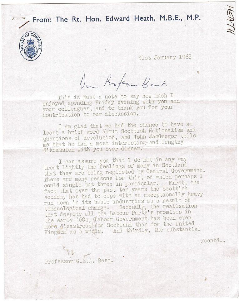 (Sir Edward, 1916-2005, Prime Minister) — Sophie Dupré Autographs