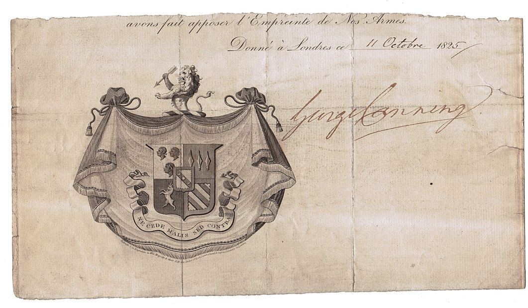 (George, 1770-1827, Prime Minister) — Sophie Dupré Autographs