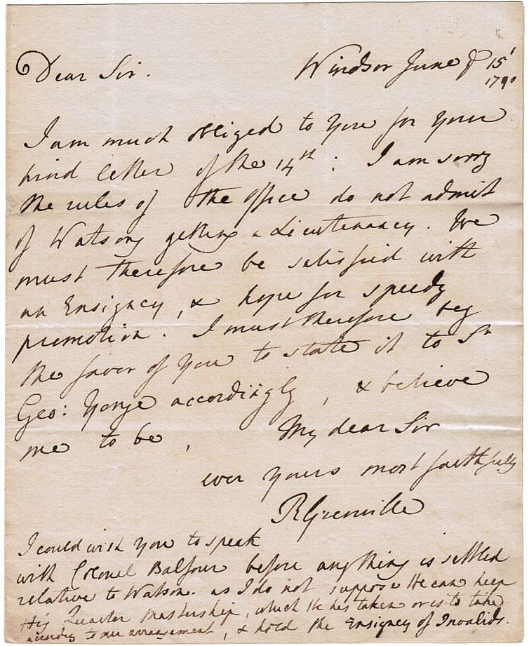 (Richard, d. 22nd April 1823, Lieutenant-General, Colonel, 23rd Regiment of Foot) — Sophie Dupré Autographs