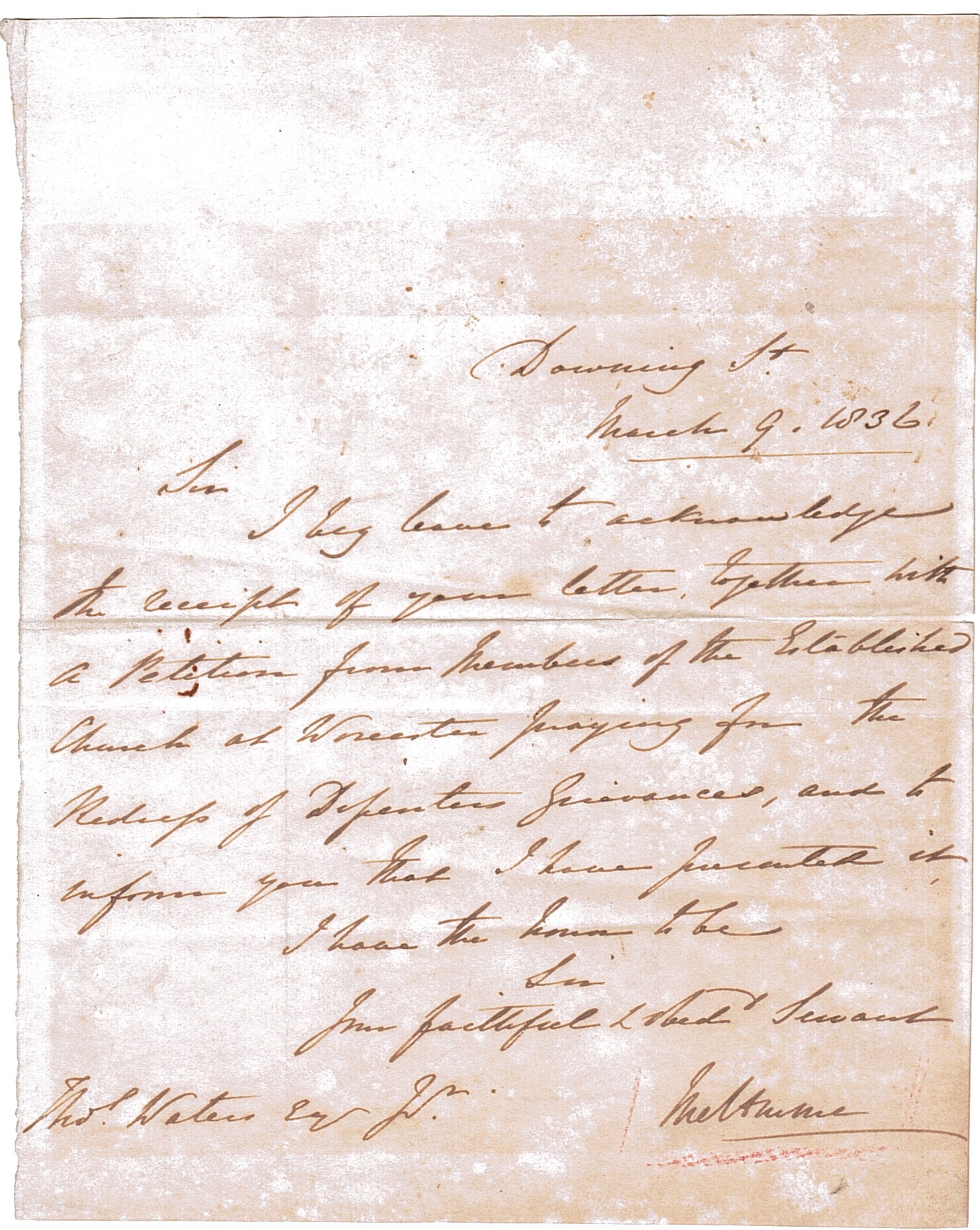 (2nd Viscount, William Lamb, 1779-1848, Queen Victoria's first Prime Minister) — Sophie Dupré Autographs