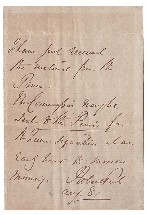 (Sir Robert, 1788-1850, Prime Minister) — Sophie Dupré Autographs