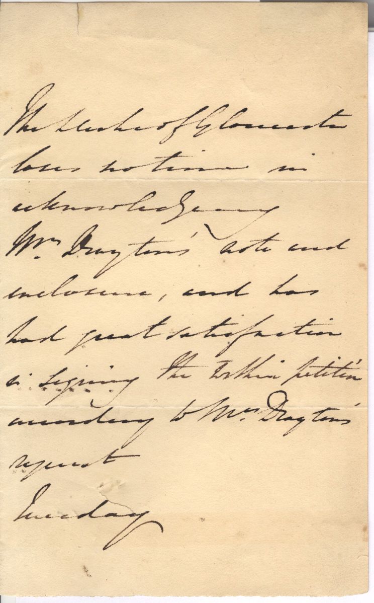 (2nd Duke of Gloucester, 1776-1834, Field Marshal, great-grandson of King George II and nephew and son-in-law of King George III) — Sophie Dupré Autographs