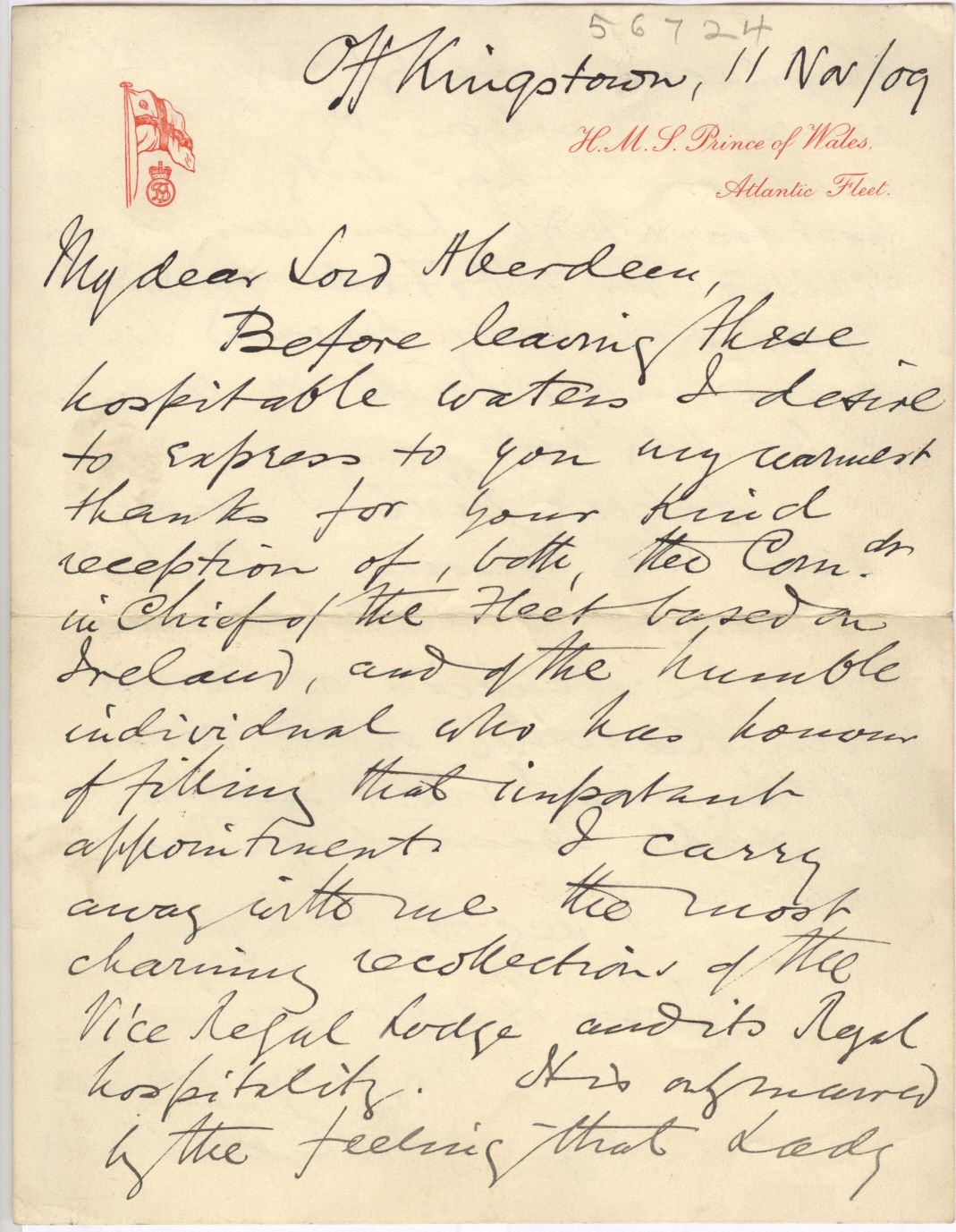 (Prince Louis, 1854-1921, 1st Marquess of Milford Haven, Admiral, assumed the surname Mountbatten in 1917) — Sophie Dupré Autographs