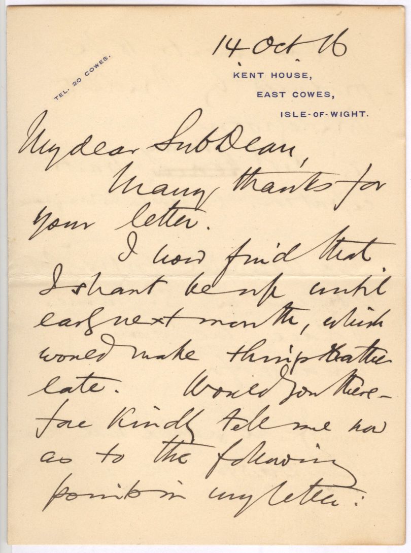 (Prince Louis, 1854-1921, 1st Marquess of Milford Haven, Admiral, assumed the surname Mountbatten in 1917) — Sophie Dupré Autographs
