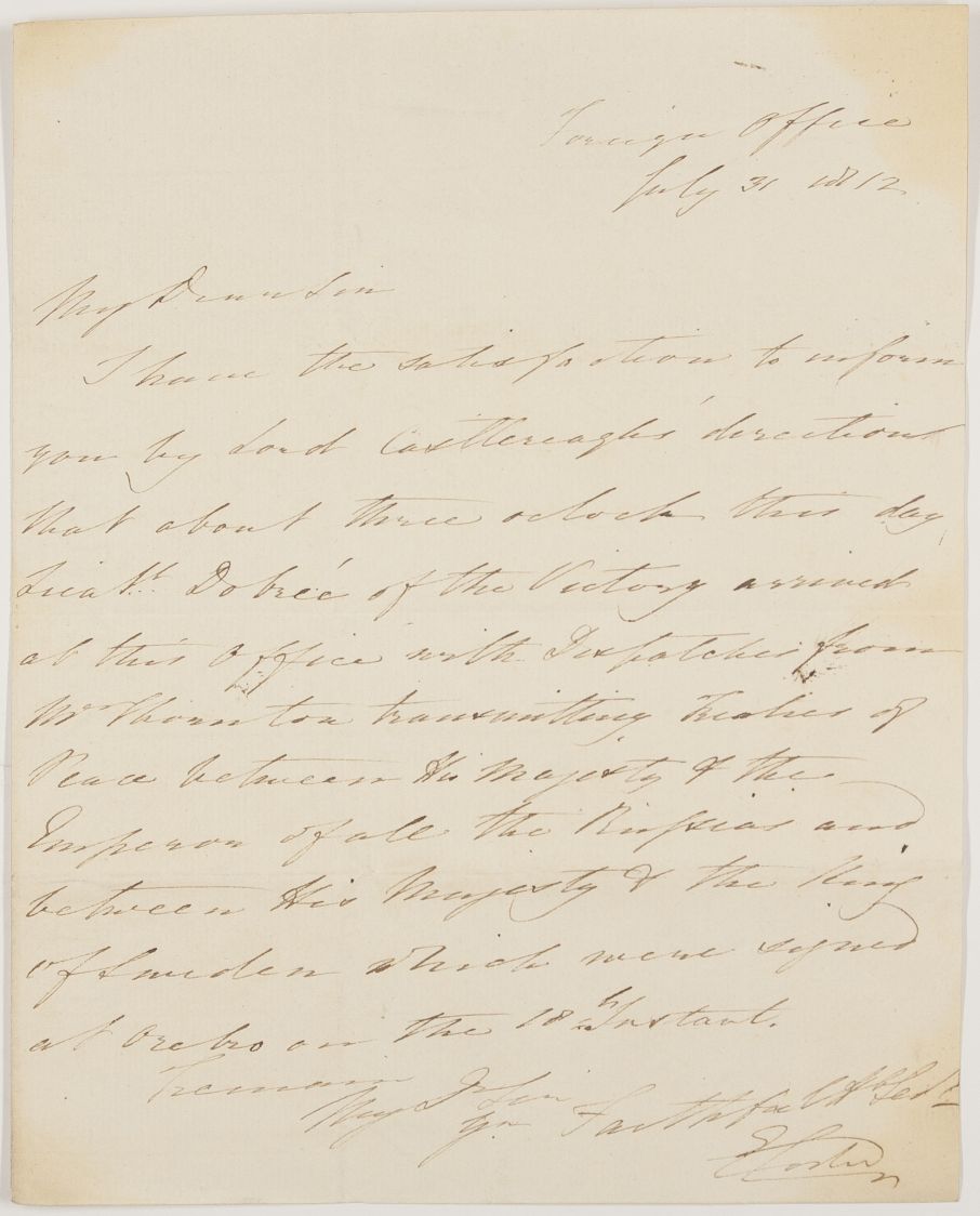 (Edward, 1755-1820, Under-Secretary of State, at the Foreign Office and in Ireland) — Sophie Dupré Autographs