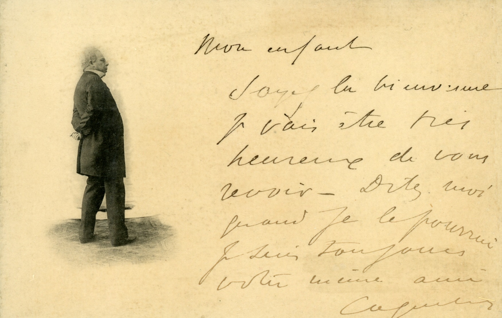 (Constant, 1841-1909, French Actor-Manager of the Porte-Saint-Martin for which he played his most famous role as Rostand's 'Cyrano de Bergerac') — Sophie Dupré Autographs