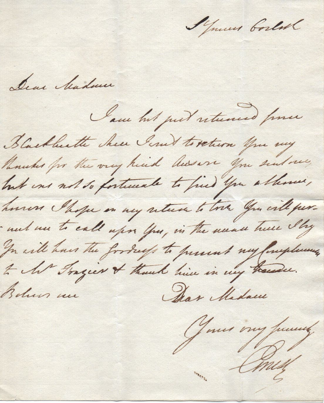 (Duke of Cumberland, 1771-1851, King of Hanover, 5th son of George III) — Sophie Dupré Autographs