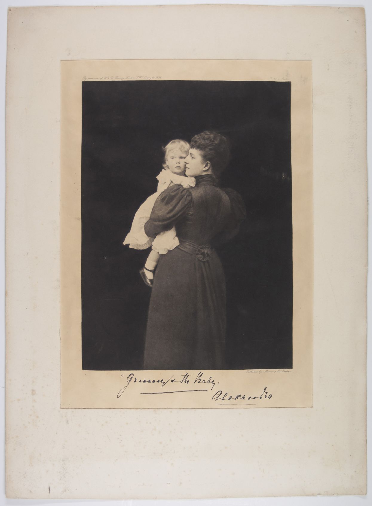 (of Denmark, 1844-1925, Queen of Edward VII) and her son GEORGE V (1865-1936, King of Great Britain)] — Sophie Dupré Autographs