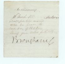 (Henry, 1778-1868, Anti-Slaver & Writer, Lord Chancellor 1830-1834, from 1830 Baron Brougham & Vaux) — Sophie Dupré Autographs