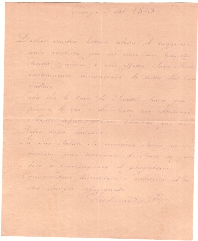 (1751-1825, King of Naples and Sicily from 1759) — Sophie Dupré Autographs