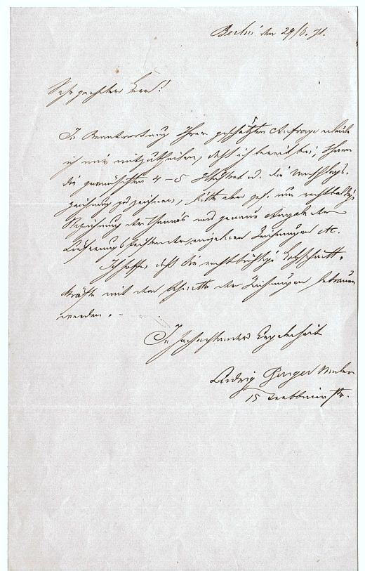 (Ludwig, 1825-1884, German War Artist) — Sophie Dupré Autographs
