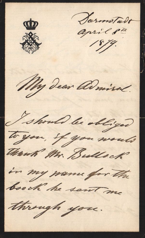 (Grand Duke of Hesse, 1837-1892, Son-in-Law of Queen Victoria, father of Tsarina ALEXANDRA of Russia) — Sophie Dupré Autographs